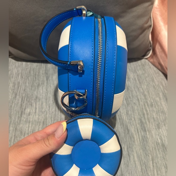 Kate Spade Blue and White Splash Pool Float Cross Body - Picture 7 of 13